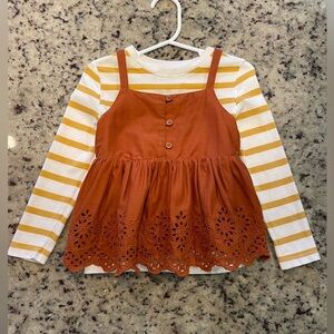 Toddler girls baby gap layered Eyelet top size 3T retail $58